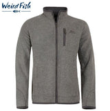Weird Fish Rosten Full Zip Cement Fleece Grey