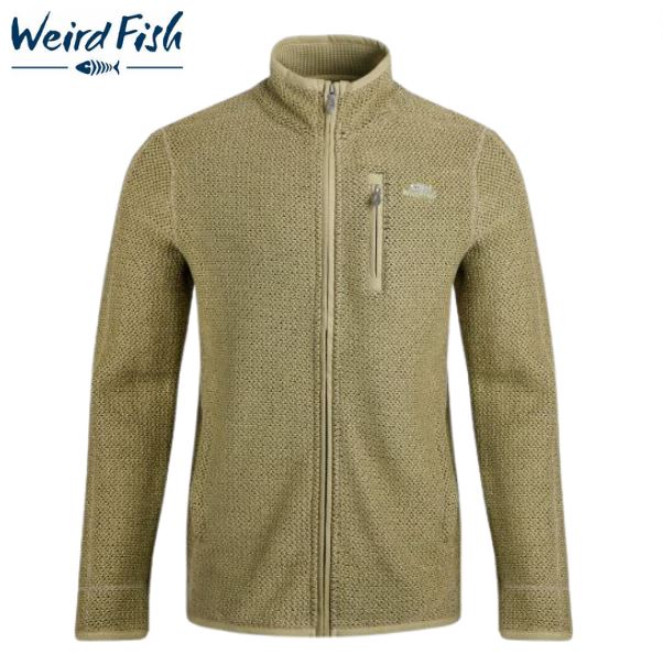 Weird Fish Rossten Olive Green Full Zip Green