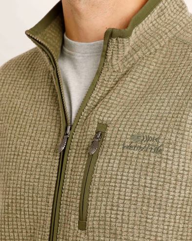 Weird Fish Rossten Olive Green Full Zip Green
