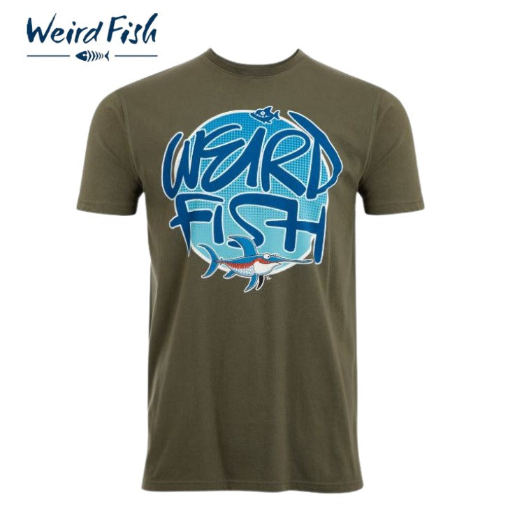 Weird Fish Stay Weird Green Artist Tee Green