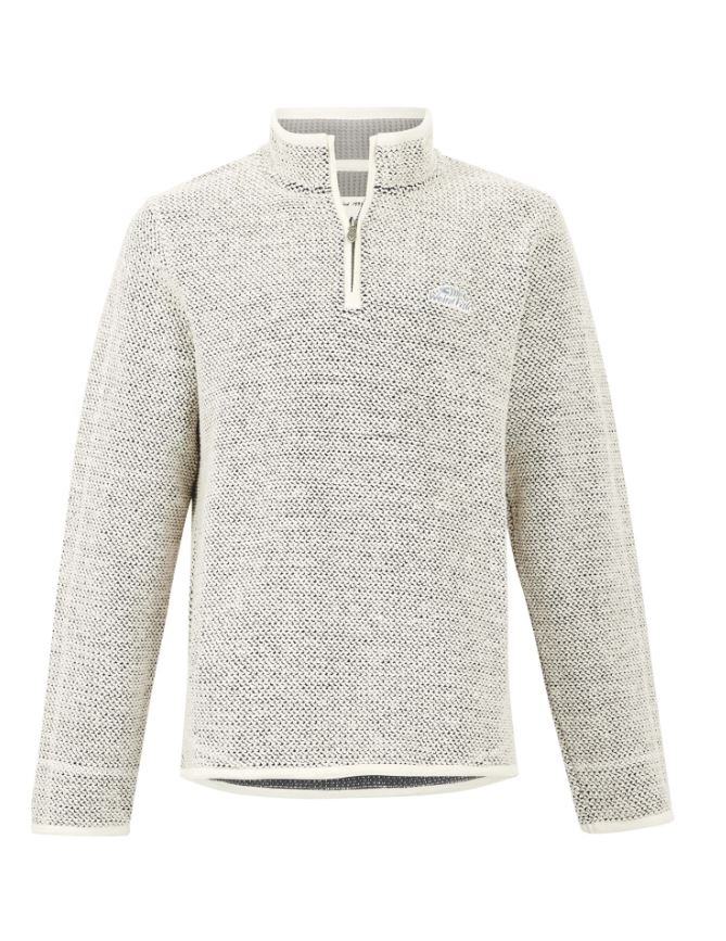 Weird Fish Stern 1/4 Zip Grey Fleece Light Grey