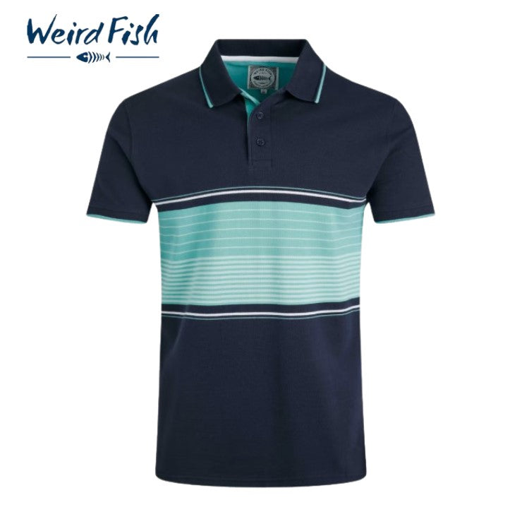 Weird Fish Sunbury Aquamarine Polo Blue