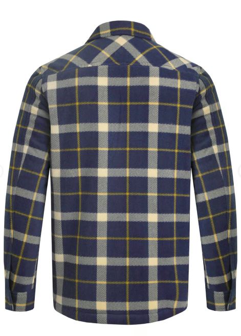 Weird Fish Tyburn Fleece Navy Shacket Navy