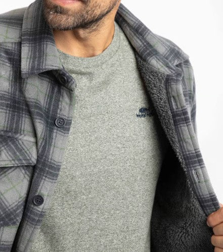 Weird Fish Tyburbn Fleece Grey Overshirt Grey