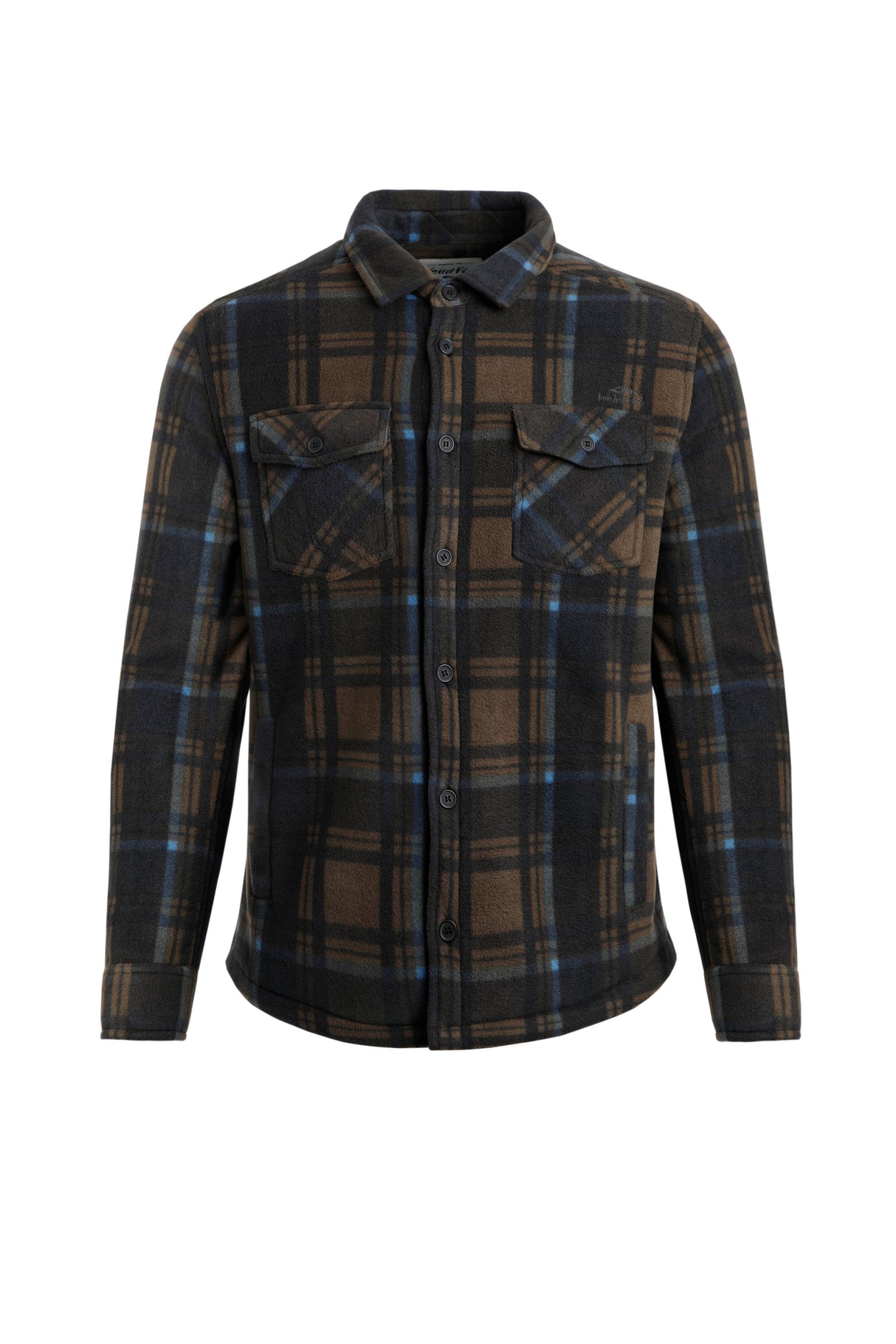 Weird Fish Tyburn Bronze Check Fleece Brown
