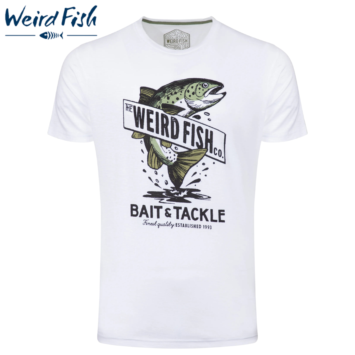 Weird Fish Bait And Tackle Cotton Tee White