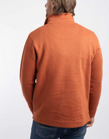 Weird Fish Brampton 1/4 Zip Maple Sweate Orange