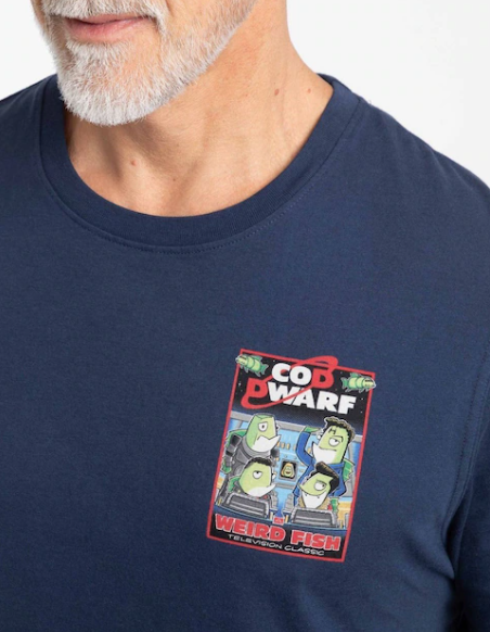 Weird Fish Cod Dwarf Artist Logo Tee Navy