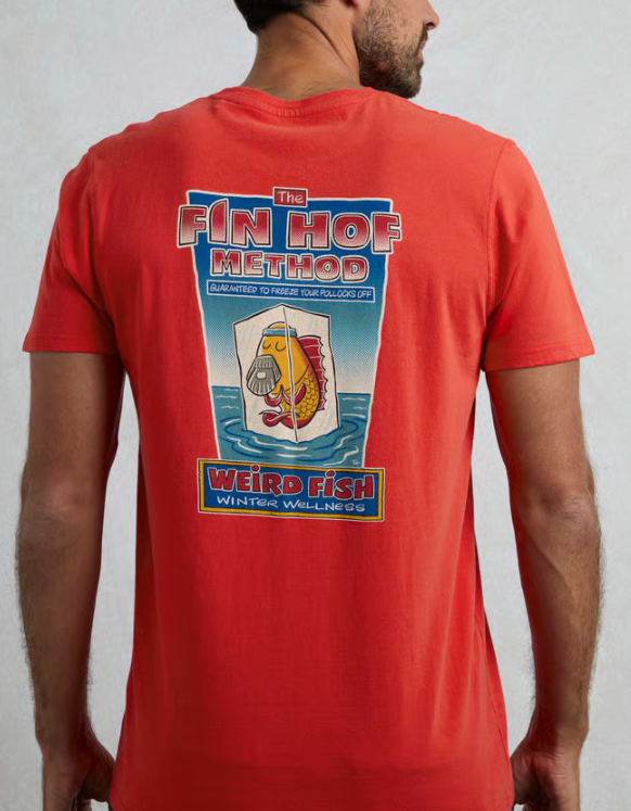 Weird Fish Fin Hof Artist Logo Red Tee Red