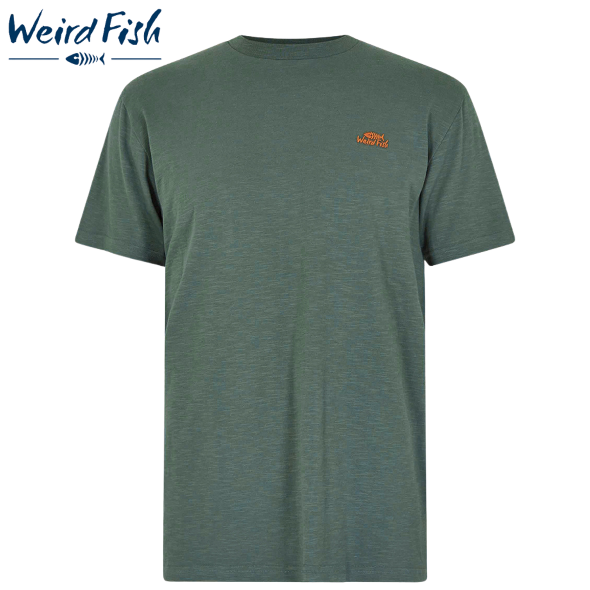Weird Fish Fished Logo Crew Neck Tee Green