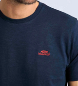 Weird Fish Fished Organic Navy T-Shirt Navy