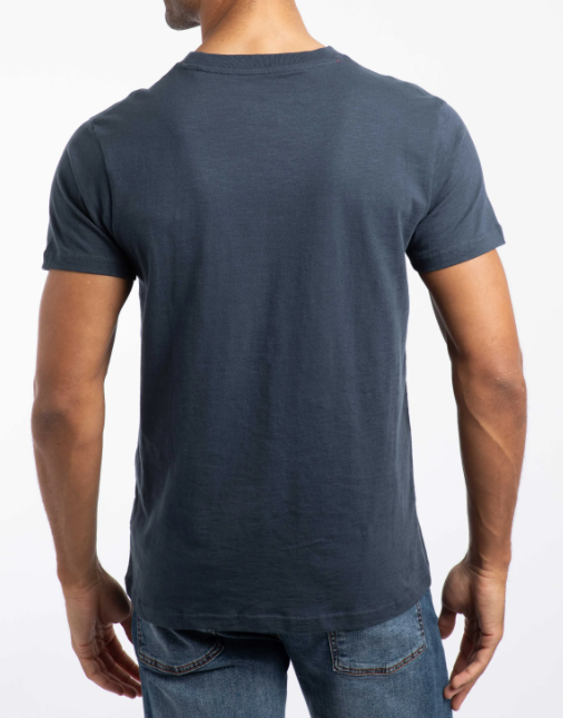 Weird Fish Fished Organic Navy T-Shirt Navy