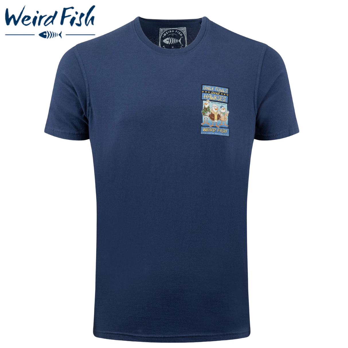 Weird Fish Only Fowls & Hawkses Navy Tee Navy