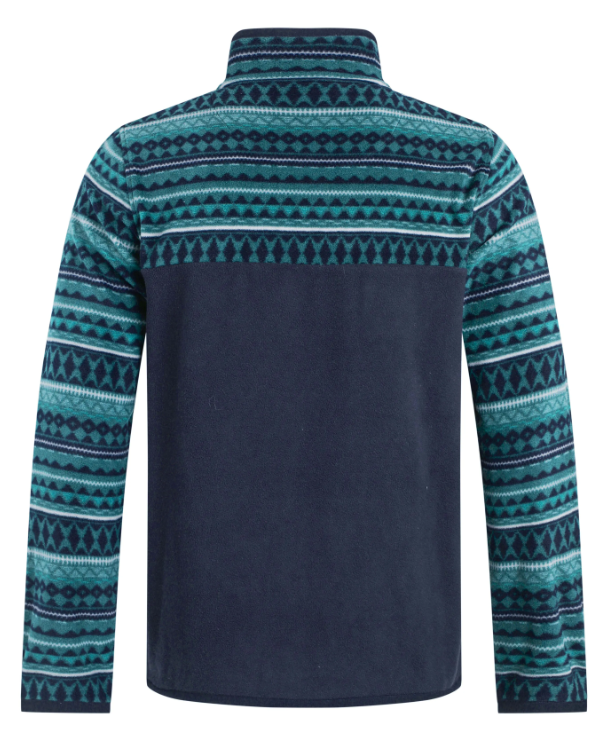 Weird Fish Gilbert Printed Cedar Fleece Green