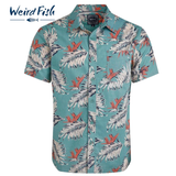 Weird Fish Farway Floral Mineral Shirt Blue