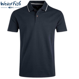 Weird Fish Powell Textured Polo Shirt Navy