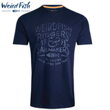 Weird Fish Riggers Logo Dark Navy Tee Navy