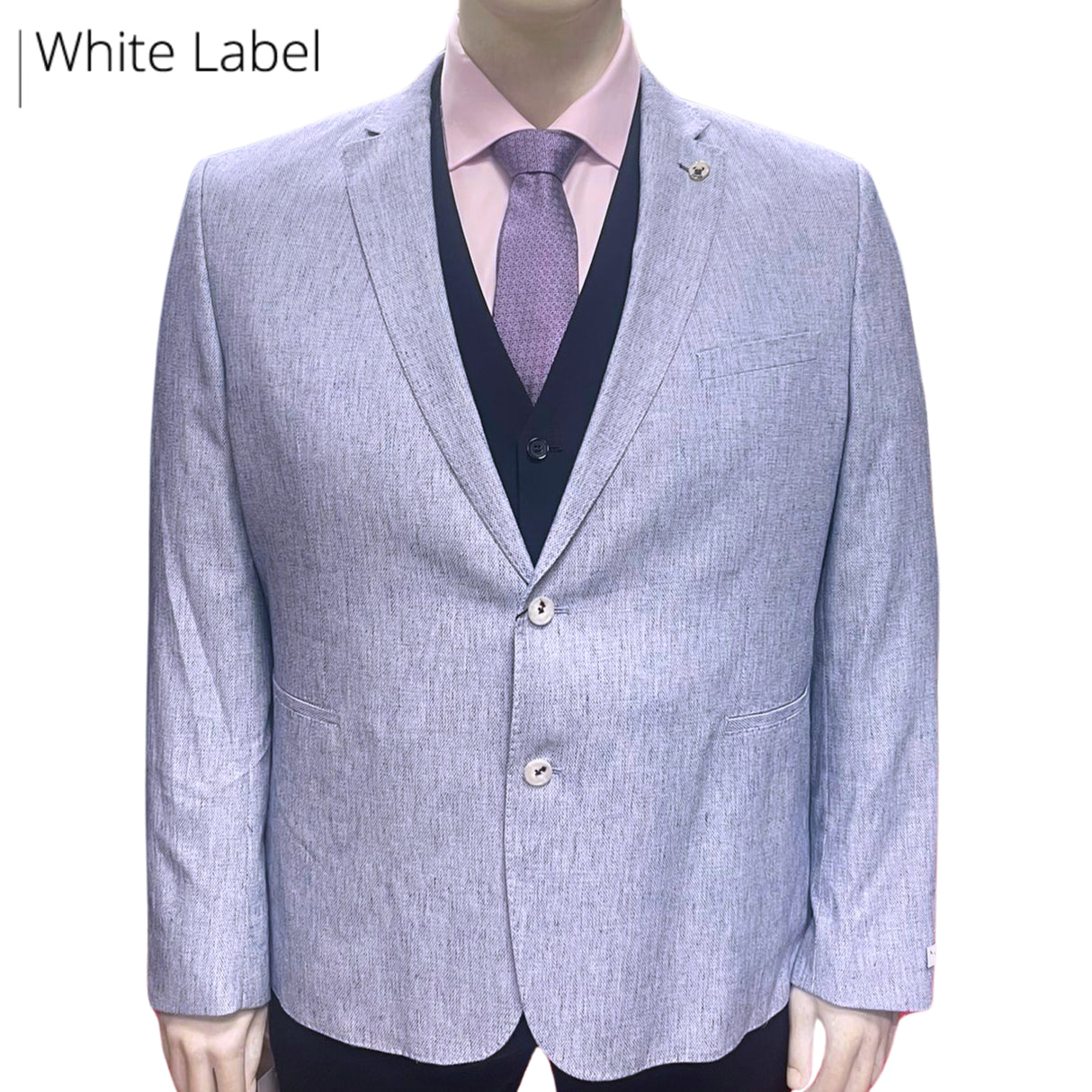White Label Joshua Linen Mix Jacket Blue