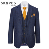 Skopes Woolf Navy Check Jacket Navy