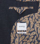 Skopes Woolf Navy Check Jacket Navy