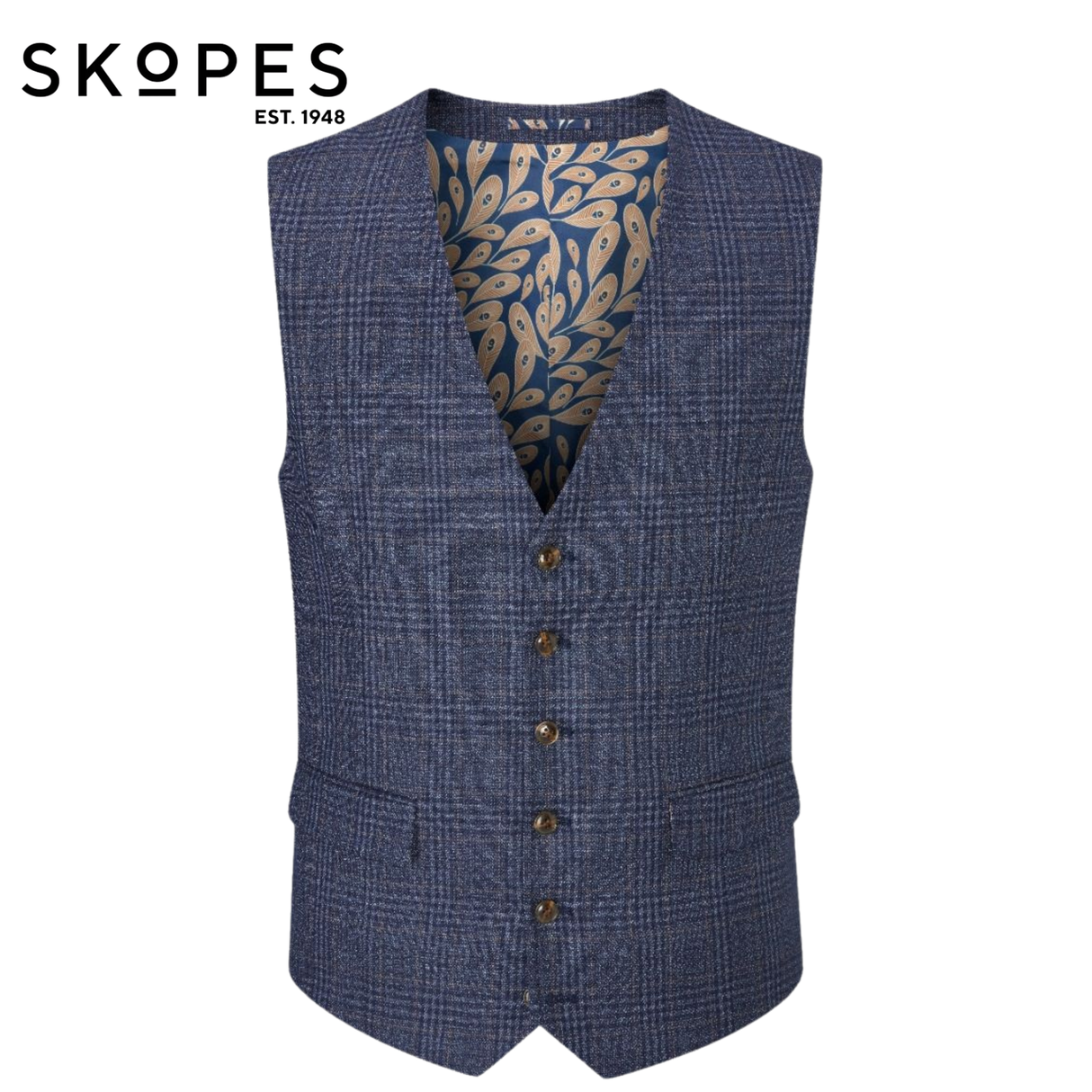 Skopes Extra Long Woolf Waistcoat Navy