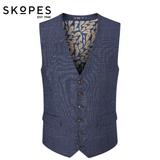 Skopes Extra Long Woolf Waistcoat Navy