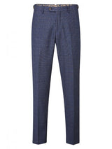 Skopes Woolf Navy Check Suit Trousers Navy