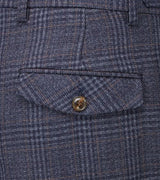 Skopes Woolf Navy Check Suit Trousers Navy