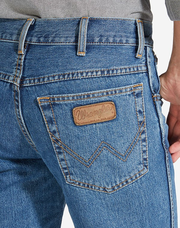 Wrangler Texas Stretch Worn Broke Jeans Blue